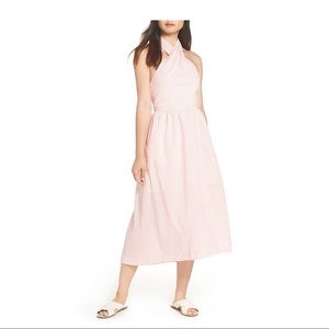 J. Crew Sarong Maxi Midi Seersucker Halter Dress